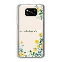 Gele bloemen: Xiaomi Poco X3 NFC Transparant Hoesje