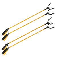 Afvalgrijper/vuilnisgrijper met lange steel - Set van 4x stuks - 83 cm - zonder te bukken - oppaktan