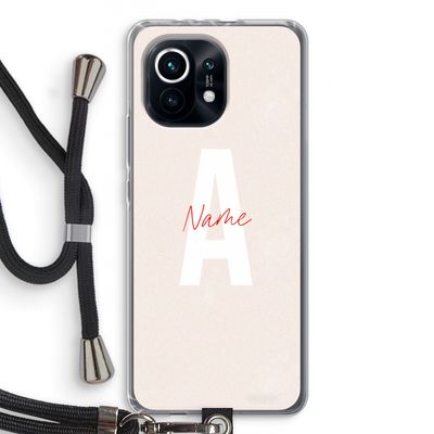 Strawberry Milkshake: Xiaomi Mi 11 Transparant Hoesje met koord