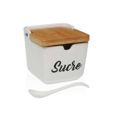 Suikerpot Versa SUCRE Wit Keramisch 8,8 x 8,5 x 8,8 cm