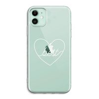 Best heart pastel: iPhone 11 Transparant Hoesje