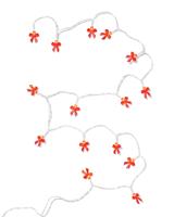 HEMA Lichtsnoer 1.8m met 15 lampjes strikjes voor binnen