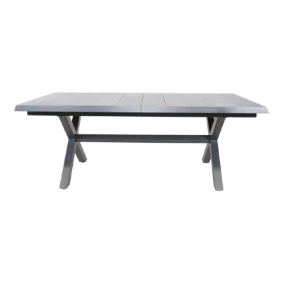 Uittrektafel Castilla 2.0 Negro Buiten Tuin met kruispoot 204/264x102cm van Lesli Living