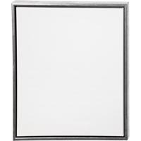 Creativ Company Canvas met lijst, afm 50x60 cm, 360 gr, antiek zilver, wit, 1 stuk