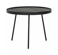 DTP Home Salontafel 'Saturnus' Teakhout, 50cm, kleur Zwart