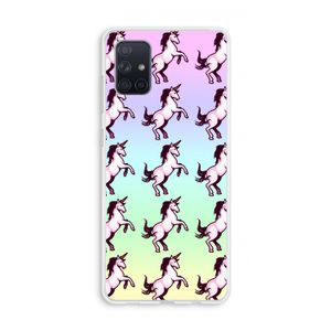 Musketon Unicorn: Galaxy A71 Transparant Hoesje