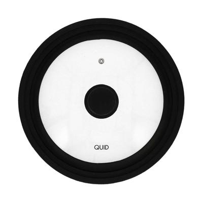 Pannedeksel Quid Ebano Zwart Glas Ø 28 cm