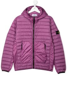 Stone Island Junior doudoune à patch Compass - Violet