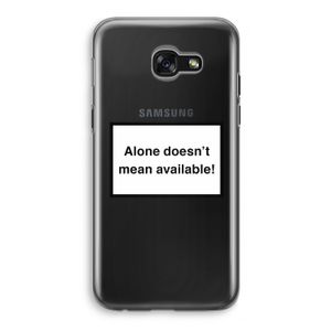 Alone: Samsung Galaxy A5 (2017) Transparant Hoesje