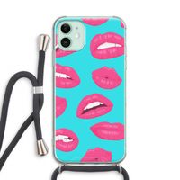 Bite my lip: iPhone 11 Transparant Hoesje met koord