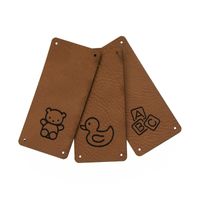 Leren Vouw Label 'Baby Speelgoed' 30x65mm set van 3 stuks - thumbnail