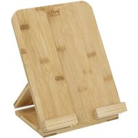 Tablet/iPad houder/standaard naturel 26 x 20 cm van bamboe hout - thumbnail