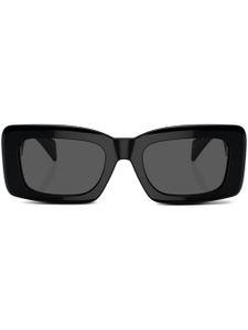 Versace Eyewear Greca-detail square-frame sunglasses - Noir