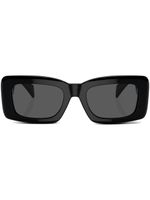 Versace Eyewear Greca-detail square-frame sunglasses - Noir - thumbnail