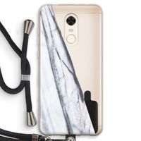 Gestreepte marmer: Xiaomi Redmi 5 Transparant Hoesje met koord Gestreepte marmer: Xiaomi Redmi 5 Transparant Hoesje met koord