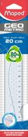 Liniaal Maped Geometric 20cm transparant