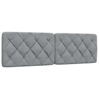 Hoofdbordkussen 160 cm stof lichtgrijs