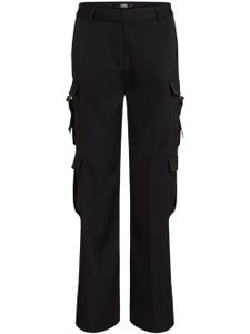 Karl Lagerfeld pantalon satiné à poches cargo - Noir