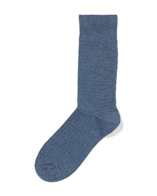 HEMA Herensokken Structuur Middenblauw (middenblauw)