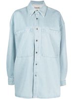 Nanushka chemise en jean Beaux à effet délavé - Bleu
