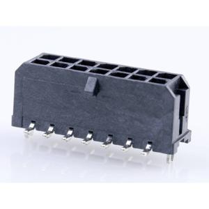 Molex 430451416 Male header, inbouw (standaard) Totaal aantal polen: 14 Rastermaat: 3.00 mm Inhoud: 1 stuk(s) Tape on Full reel