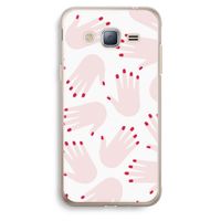 Hands pink: Samsung Galaxy J3 (2016) Transparant Hoesje Hands pink: Samsung Galaxy J3 (2016) Transparant Hoesje