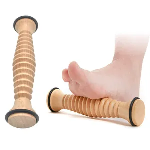 Houten voetmassage roller rond - Wellness - Spiritueelboek.nl