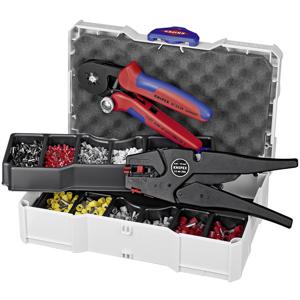 Knipex KNIPEX 97 90 10 Krimptang Adereindhulzen 0.08 tot 10 mm² Incl. striptang, Incl. assortiment adereindhulzen in koffer