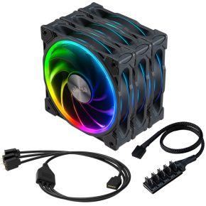 Akasa SOHO AR12 Computer behuizing Ventilator 12 cm Zwart 3 stuk(s)