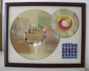 Gouden dubbel plaat Single en LP The Beatles - Hard Days Night