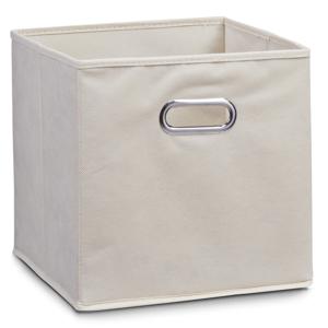 Opbergmand/kastmand - Set van 8x stuks - beige - 28 x 28 cm - polyester - speelgoedmand