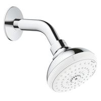 GROHE Tempesta 100 Hoofddouche - 10cm - 3 straalsoorten - wandmontage - chroom/wit 26088001