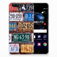 Huawei P10 Siliconen Hoesje met foto Kentekenplaten