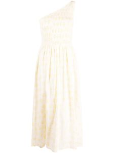 Cloe Cassandro robe mi-longue Tara à une épaule - Blanc