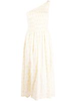 Cloe Cassandro robe mi-longue Tara à une épaule - Blanc