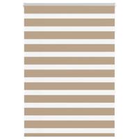 VidaXL Zebra blind 105x150 cm stofbreedte 100,9 cm polyester zandbruin