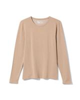 HEMA Dames Themo T-shirt Ronde Hals Beige (beige)