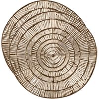 Set van 2x stuks ronde Placemats metallic goud look diameter 38 cm