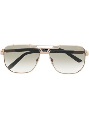 Cazal lunettes de soleil à monture pilote - Or