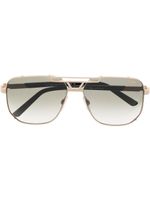 Cazal lunettes de soleil à monture pilote - Or