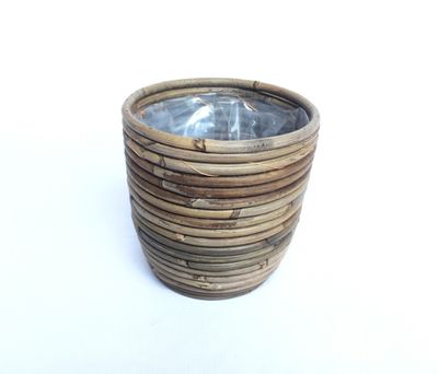 Pot rond ballon streep D18H16 cm - Van der leeden