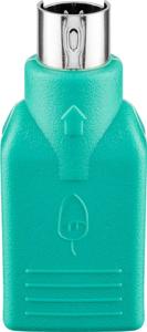 Goobay 68919 tussenstuk voor kabels USB Type-A PS/2 Groen