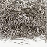 Creativ Company Kopspelden, l: 18 mm, dikte 0,6 mm, ca. 10000 stuk, zilver, 500 gr/ 1 doos