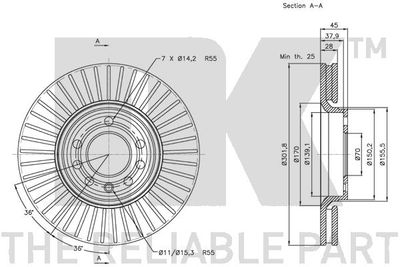 Remschijf SET-Artikel k24, Remschijftype: Massief, u.a. für Puch, Mercedes-Benz