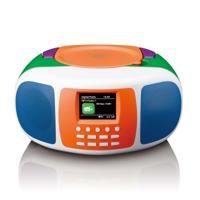 LENCO SCD-861KIDS - Draagbare DAB+/FM radio met Bluetooth®, CD-speler en groot LCD kleurendisplay - Vrolijke kleuren voor kinderen