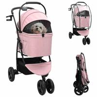 Opvouwbare Huisdierenwagen Roze 78 x 54 x 101 cm Polyester