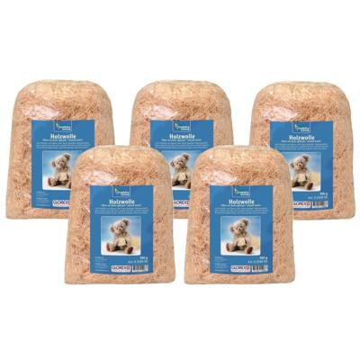 Naturel houtwol 500 gram - 5x - Vulmateriaal - wijnkisten - kerstpakketten - cadeauverpakkingen
