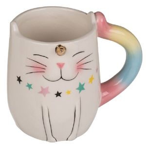 Bekers/mokken eenhoorn kat/poes 13 cm