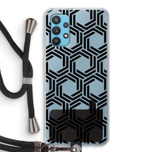 Geometrisch patroon: Samsung Galaxy A32 4G Transparant Hoesje met koord