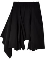 Niccolò Pasqualetti jupe-short asymétrique à bords francs - Noir